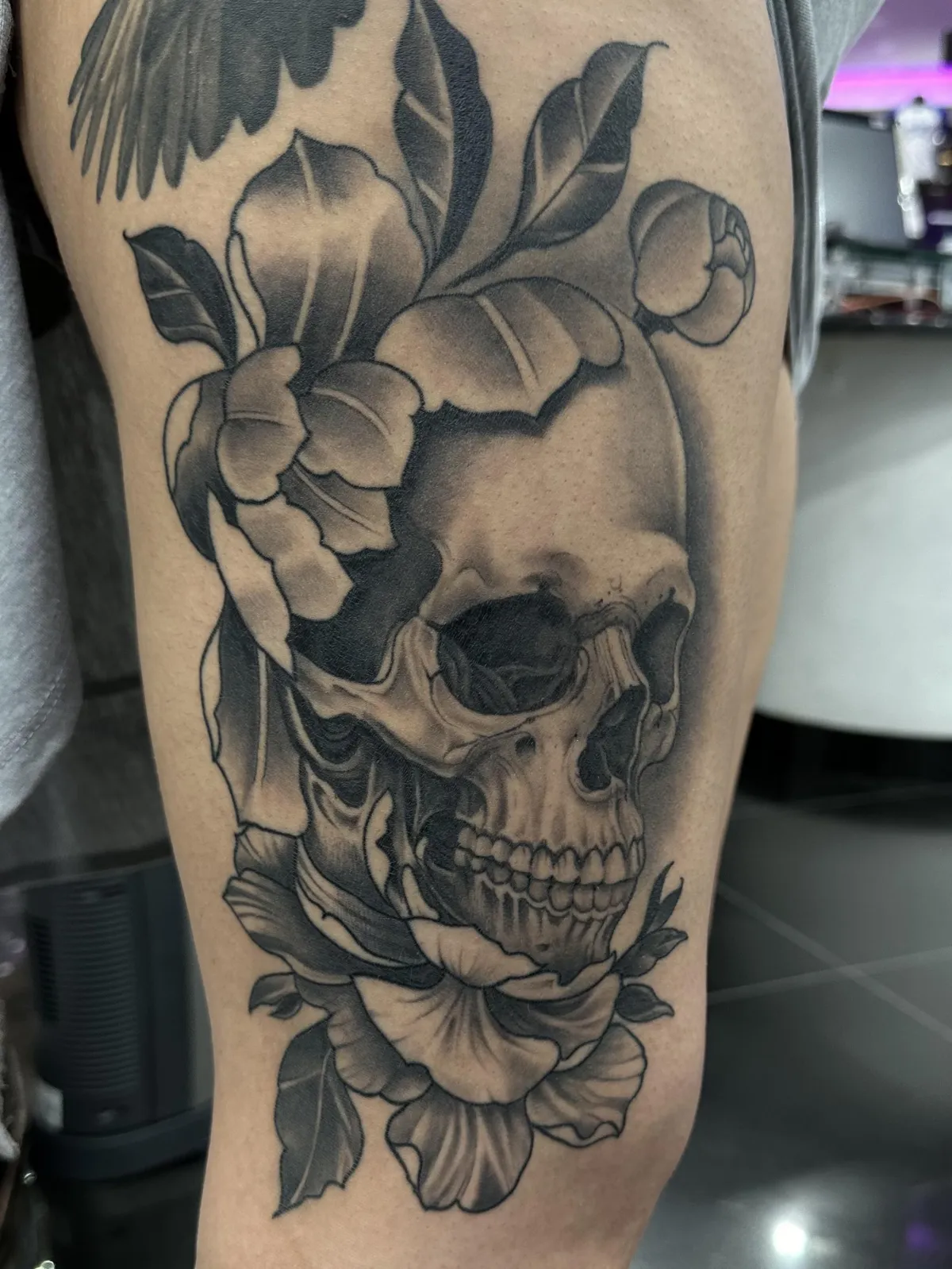 Detailed chest tattoo